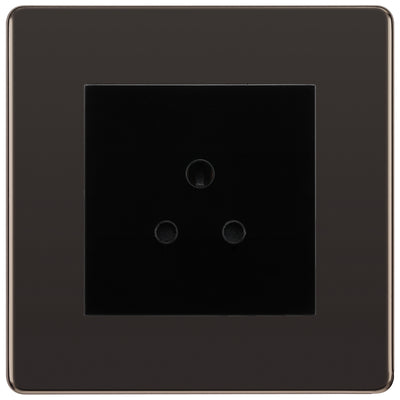 BG Nexus Screwless Black Nickel 2A Unswitched Socket FBN28MB by British General (BG-FBN28MB)
