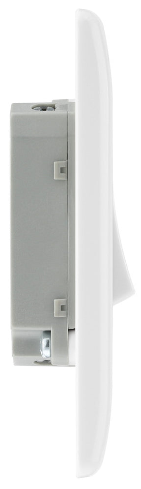 BG 844 Moulded Round Edge | White | 4 Gang 10AX 2 Way Plate Switch by British General (BG-844)