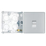 BG Screwless Polished Chrome 1 Gang Master Telephone Socket FPCBTM1 with 25mm Steel Back Box