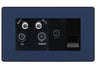 BG Evolve Matt Blue Quadplex Combination TV Socket PCDDB69B by British General (BG-PCDDB69B)