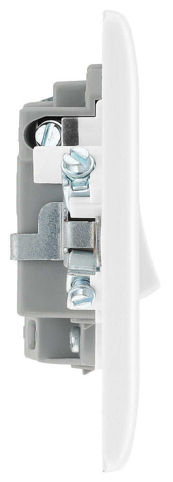 BG 852 Moulded Round Edge | White | 13A 2 Pole Neon Switched Fused Connection Unit by British General (BG-852)