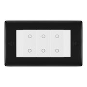BG Nexus Matt Black Triple Master Touch Dimmer Switch - White Insert by British General (BG-EMTDMW+NFBEMR4)