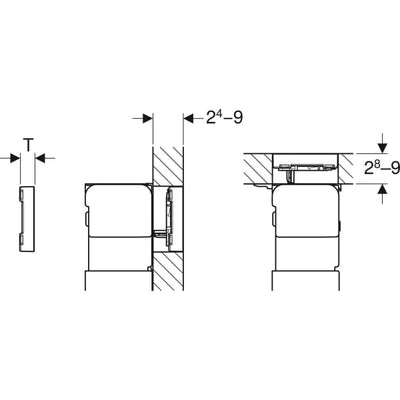 Geberit Omega60 WC Dual Flush Plate for 120mm Cistern Chrome - 115.081.GH.1 by Geberit (Geberit-115.081.GH.1)