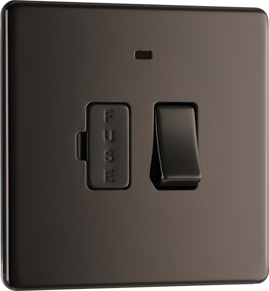 FBN52 Front - This 13A fused and switched connection unit from British General with power indicator provides an outlet from the mains containing the fuse ideal for spur circuits and hardwired appliances.