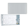 BG Screwless Polished Chrome Double Blanking Plate FPC95 with 25mm Steel Back Box