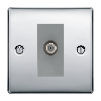 BG Nexus Metal Polished Chrome Satellite Socket NPC64G