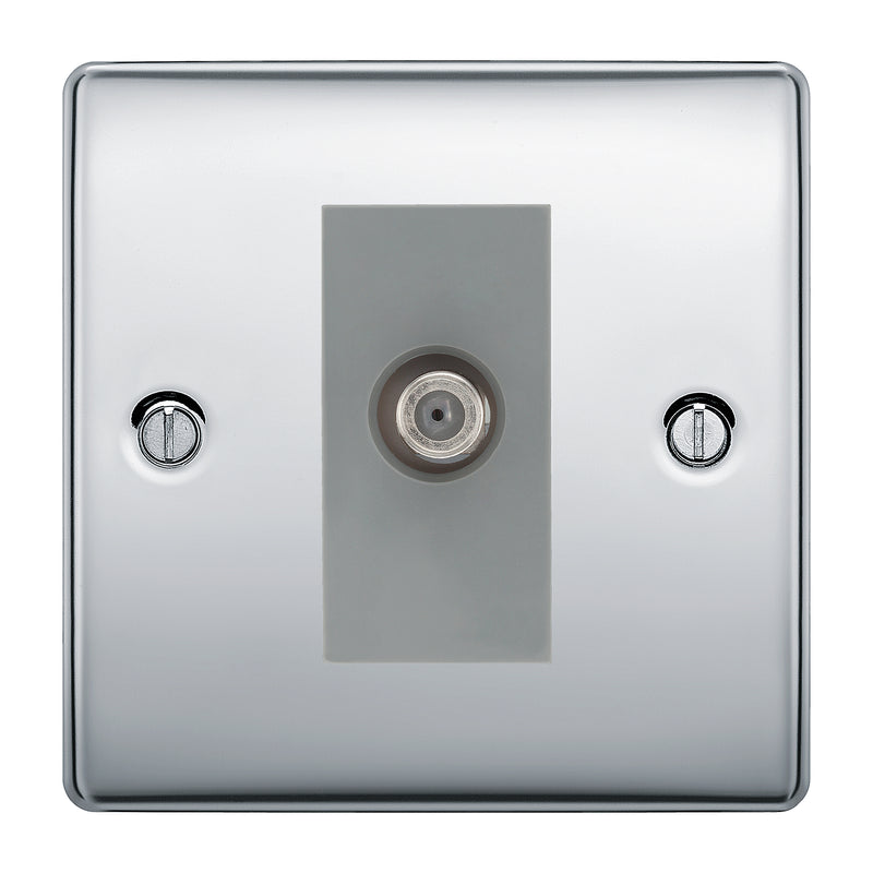 BG Nexus Metal Polished Chrome Satellite Socket NPC64G