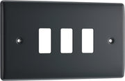 BG RPM3 Nexus Grid Part M | 3 Module Front Plate by British General (BG-RPM3)