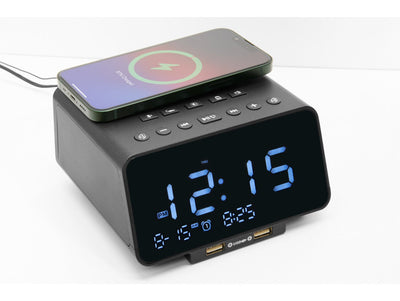 Corby Regent Alarm Clock in Black - UK Plug by Corby of Windsor (Corby-26689)