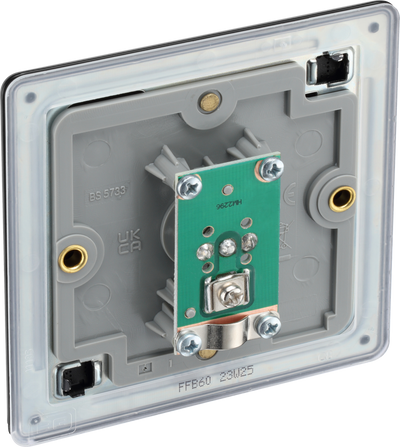 BG Nexus FFB60 Matt Black Single Co-Ax Aerial Socket for TV or FM by British General (BG-FFB60-1)
