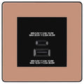 BG Evolve Polished Copper 45W USB Wall Socket Euro Module USB-A & C-Black Insert
