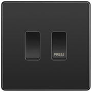 BG Evolve Black Chrome 2G Grid Switch Kit – 20A 2-Way & Retractive Press Module by British General (BG-Evolve-BC-2G-1x2Way-1xPress)