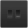 BG Evolve Black Chrome 2G Grid Switch Kit – 20A 2-Way & Retractive Press Module by British General (BG-Evolve-BC-2G-1x2Way-1xPress)