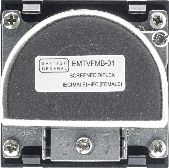 BG EMTVFMB Black 2 Module 1x IEC TV 1x IEC Female Radio Euro Module Screened Outlet