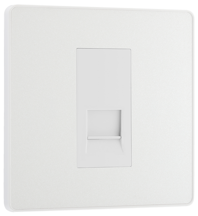 BG PCDCLBTS1W Pearlescent White Evolve 1 Gang Secondary Telephone Outlet - White Insert