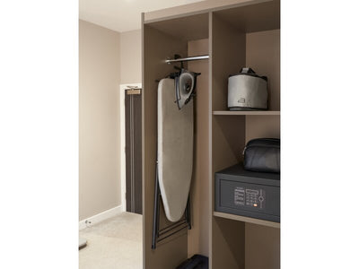Corby Berkshire Ironing Centre in Light Grey with Sherwood 1200W Steam Iron - UK Plug