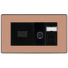 BG Evolve Media Wall Plate — TV Aerial, HDMI & CAT6 | Polished Copper Screwless