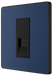 PCDDBBTS1B Side - This Evolve Matt Blue Secondary telephone socket from British General uses a screw terminal connection, and should be used for an additional telephone point which feeds from the master telephone socket.