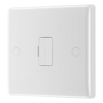 BG Nexus 13A Unswitched Spur + Cable Outlet White & 32mm Pattress Back Box