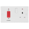 BG 870 Moulded Round Edge | White | 45A Switch 13A Switched Socket Neon Cooker Control Unit by British General (BG-870)