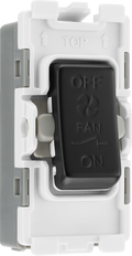 BG RFB15 Nexus Grid Matt Black 10A 3 Pole Fan Isolator Switch Module