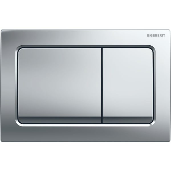 Geberit Alpha01 Square Dual Flush Plate - Chrome - 115.055.21.1
