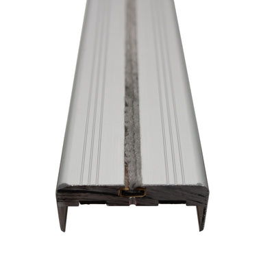 Intumescent Fire Rated Door Edge Guard - Satin Anodised Aluminium