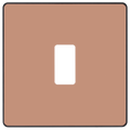 BG RPCDCP1B Evolve Grid Polished Copper 1 Module Square Front Plate - Black Trim