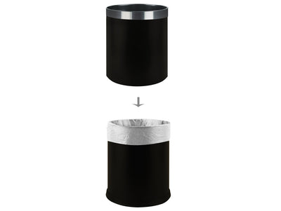 Corby Thornton Double Layer Waste Bin in Black, 9L by Corby of Windsor (Corby-12216)