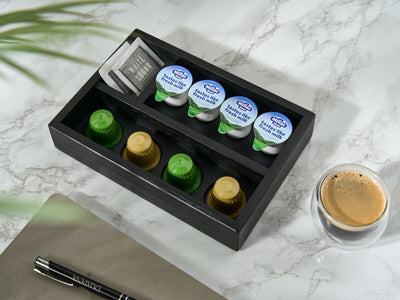 Corby Buxton Coffee Pod & Sachet Holder in Black BUSA Bamboo