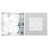 BG Evolve Brushed Steel 200W Double Secondary Touch Dimmer PCDBSTDS2W with 25mm Steel Back Box