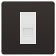 BG Screwless Black Nickel Single IDC Secondary Telephone Socket - White Insert by British General (BG-FBNBTS1W)
