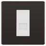 BG Screwless Black Nickel Single IDC Secondary Telephone Socket - White Insert by British General (BG-FBNBTS1W)