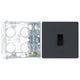 BG Evolve Matt Grey 1 Gang 20A 16AX 2 Way Light Switch PCDMG12B with 35mm Steel Back Box