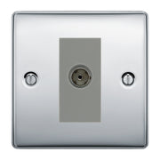 BG Nexus Metal Polished Chrome Co-axial Socket NPC60G by British General (BG-NPC60G)