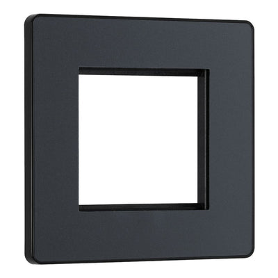 BG Evolve Matt Grey 45W USB Wall Socket Euro Module USB-A & C - Black Insert