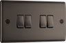 BG NBN44 Nexus Metal Black Nickel 4 Gang 10A 10AX 2 Way Plate Switch by British General (BG-NBN44-Shopify-SA_1)
