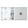 BG Screwless Brushed Steel Single Co-Axial Socket FBS60 With 25mm Steel Back Box by British General (BG-FBS60+HGS02)