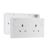 BG Nexus 13A SP Converter Switched Socket White & 32mm Pattress Back Box by British General (BG-822CON+892)