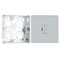 BG Screwless Polished Chrome 13A Unswitched Fused Connection Unit FPC54 with 25mm Back Box