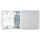 BG Screwless Brushed Steel Single Blank Plate FBS94 with 35mm Steel Back Box