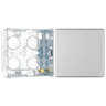 BG Screwless Brushed Steel Single Blank Plate FBS94 with 35mm Steel Back Box