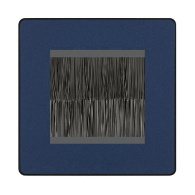 BG Evolve Matt Blue Screwless Twin 2 Gang Brush Cable Entry by British General (BG-PCDDBEMS2B+EMFO)