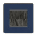 BG Evolve Matt Blue Screwless Twin 2 Gang Brush Cable Entry