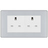 BG Screwless Polished Chrome 4 Gang 13A Unswitched Socket -FPC4GUSSW by British General (BG-FPC4GUSSW)