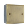 BG Nexus Antique Brass 1 Gang Single Blank Plate with Surface Pattress Back Box by British General (BG-NAB94+MC501)