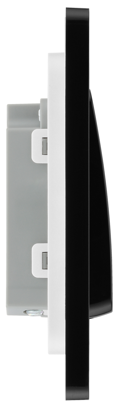 PCDCP12WB Side - This Evolve Polished Copper 20A 16AX single light switch from British General will operate one light in a room.