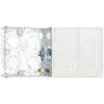 BG Evolve Pearlescent White 2 Gang 2-Way Edge to Edge Rocker Switch PCDCL42EW with 25mm Steel Back Box