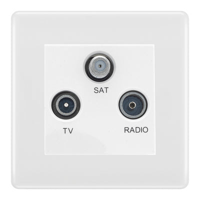 BG Nexus White Moulded TV/FM/SAT Socket NWM67W by BG Nexus (BG-NWM67W)