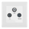BG Nexus White Moulded TV/FM/SAT Socket NWM67W by BG Nexus (BG-NWM67W)